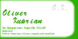 oliver kuprian business card